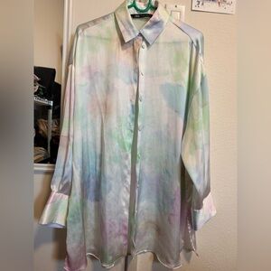 Zara Pastel Tie-Dye Women’s oversized Shirt